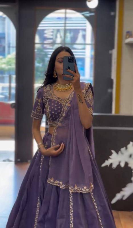 Tapi 305 Chinon Purple Lehenga choli wholesale in Mumbai
